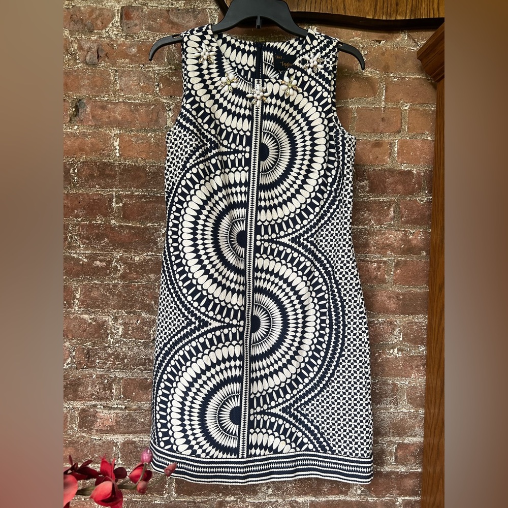 Just Taylor Navy & White Dress